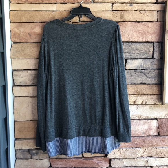 Bobeau Dark Grey Sweatshirt Top Large - Picture 7 of 10